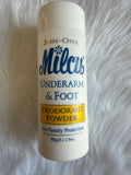 Milcu 2-n-1 Underarm and Foot Deodorant Powder